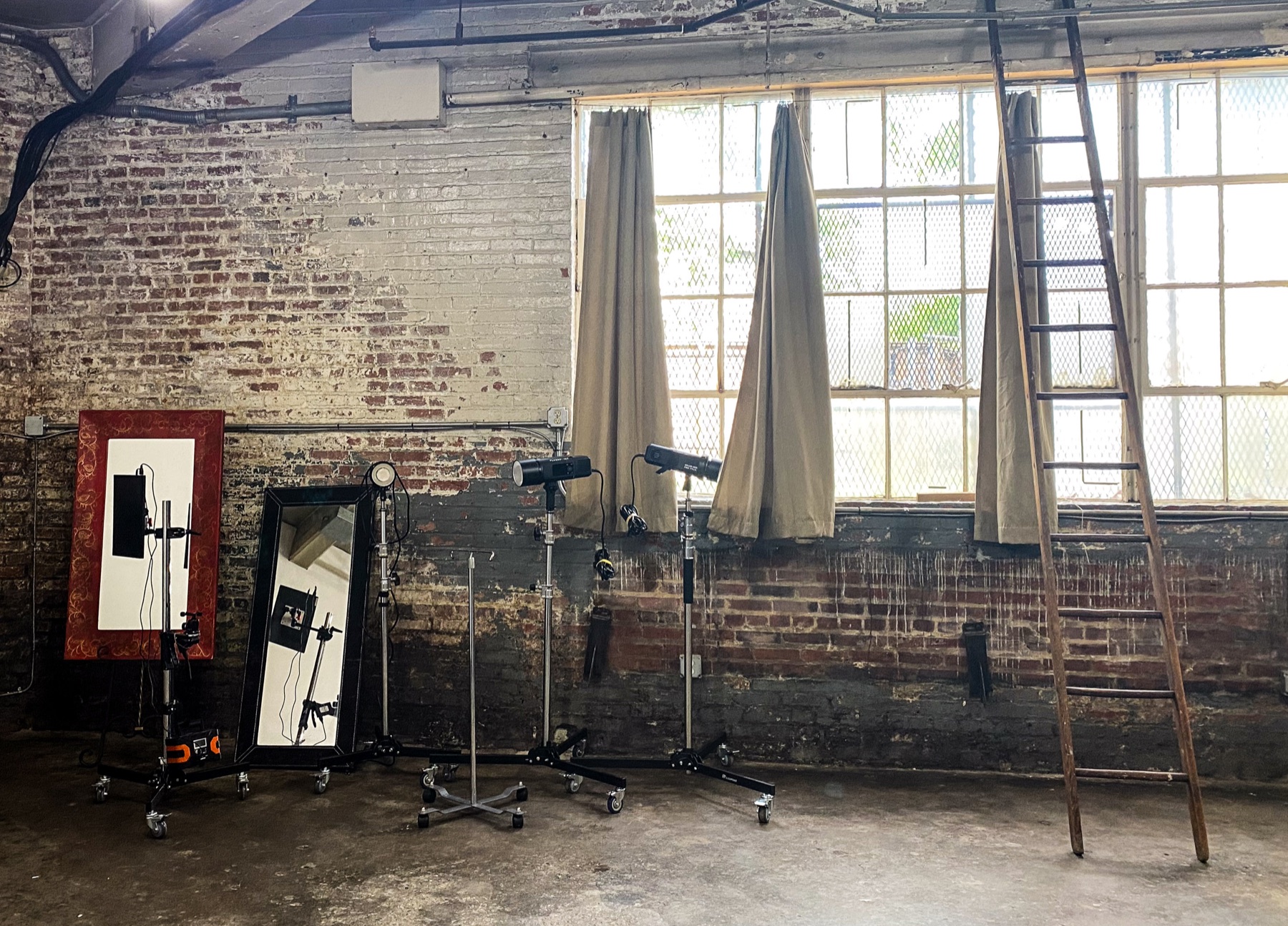 Backdrop corner and shooting area
